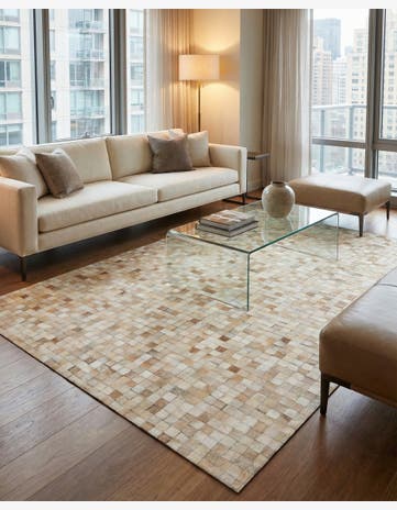 5' 2 x 8' Cowhide - Patchwork Rug
