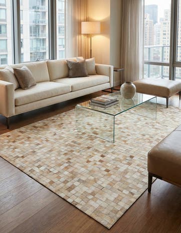 5' 2 x 8' Cowhide - Patchwork Rug