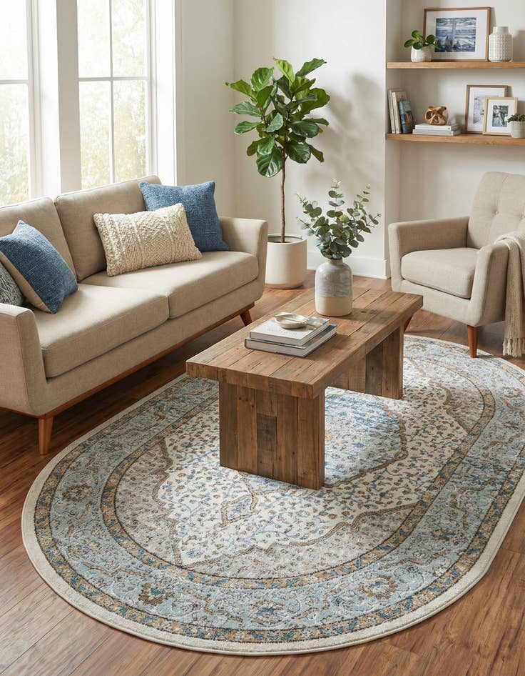 Detail image of  6' 1 x 9' Nyla Oval Rug