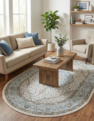 Blue Nyla Oval Rug