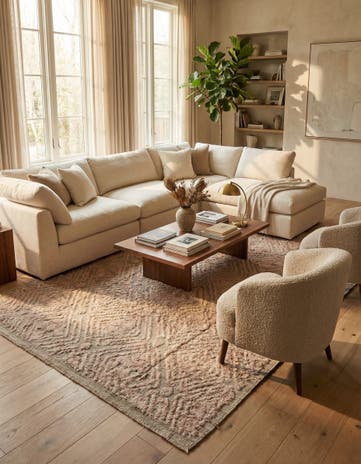 8' x 10' 4 Hand Knotted Darya Wool Rug