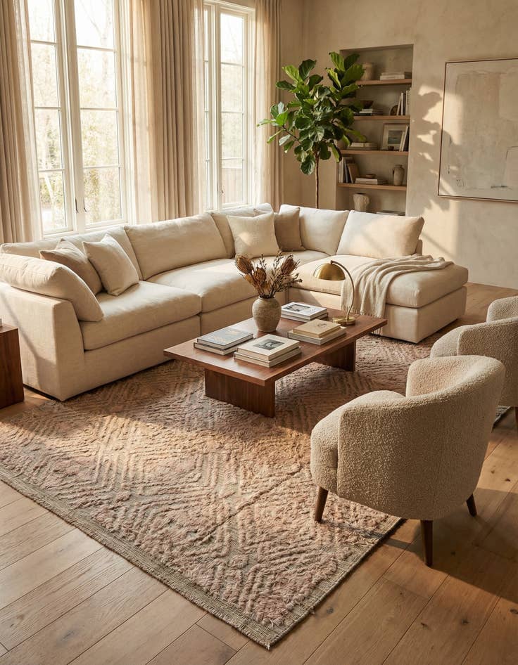 Detail image of 8' x 10' 4  Hand Knotted Darya Wool Rug