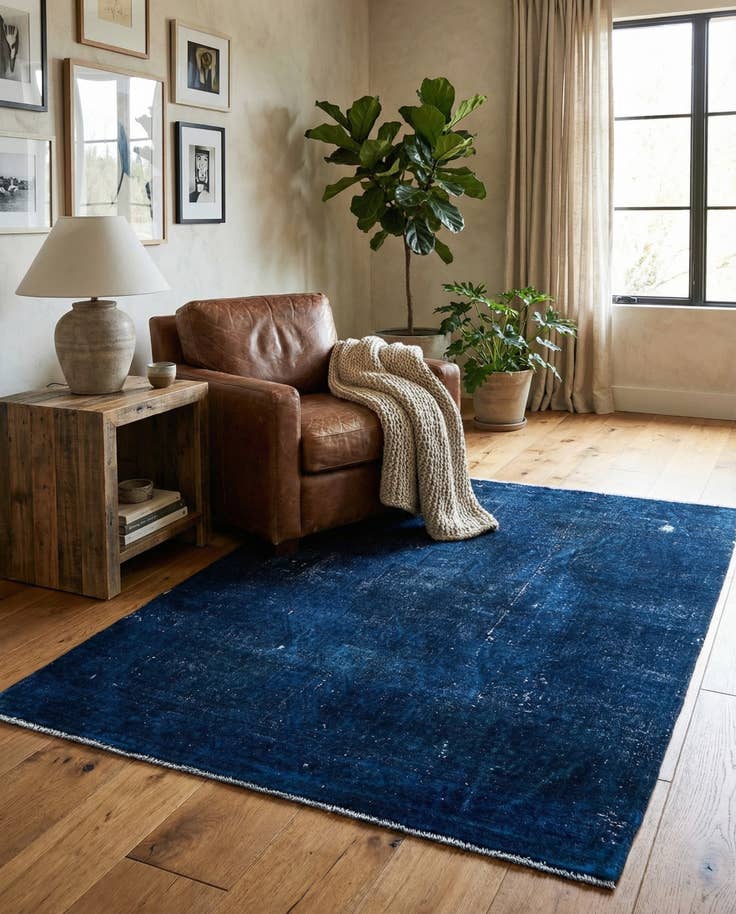 Detail image of 3' 10 x 5' Hand Knotted Ultra Vintage Persian Wool Rug