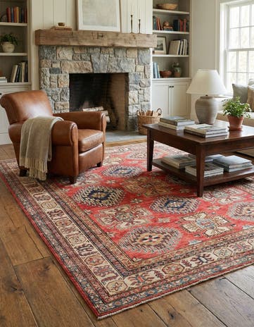 4' 11 x 6' 6 Hand Knotted Kazak Oriental Rug