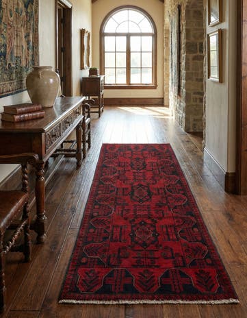 2' 8 x 6' 7 Hand Knotted Khal Mohammadi Wool Runner Rug