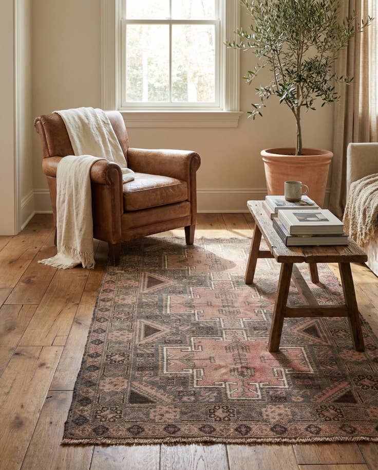 Detail image of 3' 6 x 6' 2 Hand Knotted Ultra Vintage Persian Wool Rug