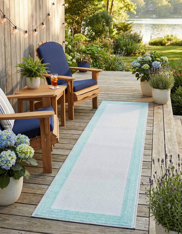 Detail image of 2' x 10'  Washable Aruba Indoor / Outdoor Runner Rug