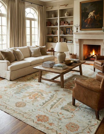 11' 9 x 16' Hand Knotted Oushak Wool Rug