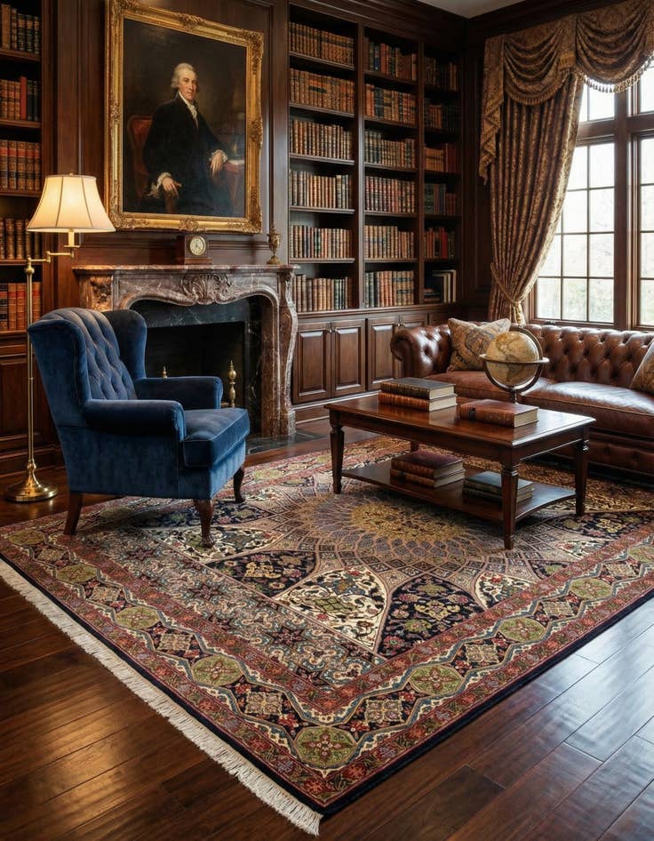 Detail image of 6' 8 x 10' 1  Hand Knotted Tabriz Persian Wool Rug