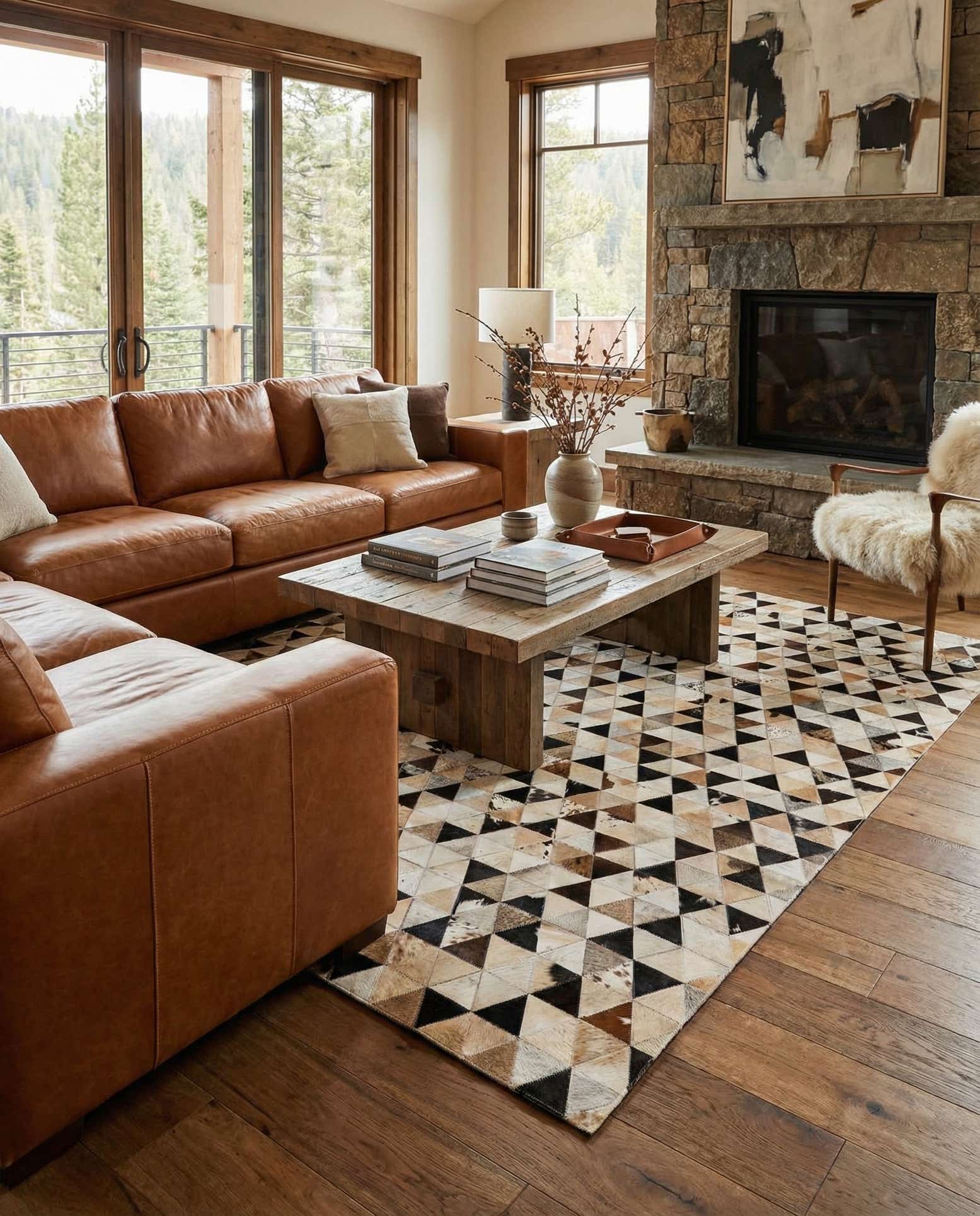 5' x 8' Cowhide - Patchwork Rug