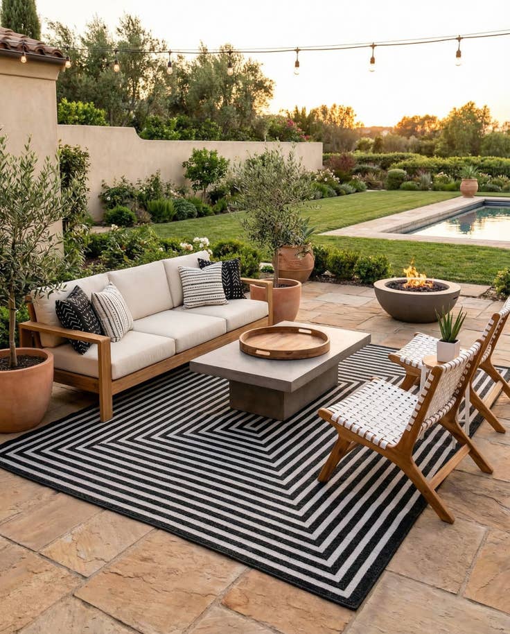 Detail image of 9' x 12' 2 Easy-Clean Sabrina Soto Prescott Indoor / Outdoor Rug