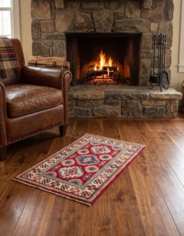 2' x 2' 11 Hand Knotted Kazak Rug