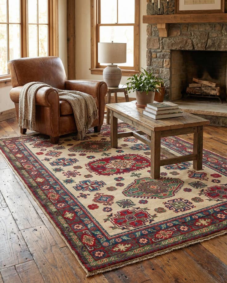 Detail image of 150cm x 220cm Hand Knotted Kazak Rug