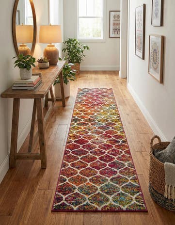 2' 7 x 11' Lattice Frieze Runner Rug