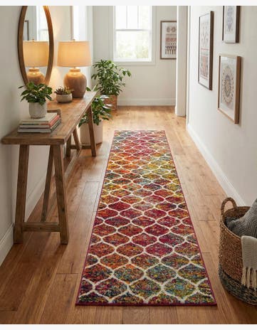 2' 7 x 11' Trellis Frieze Runner Rug