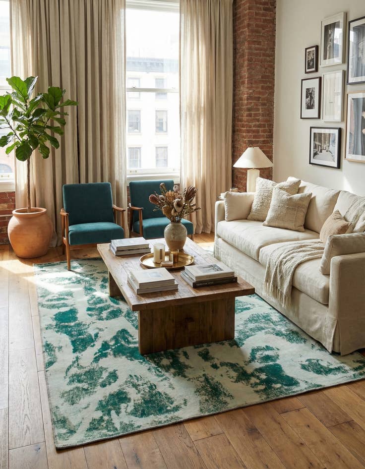 Detail image of  7' x 7' 10  Hand Knotted Ultra Vintage Persian Wool Square Rug