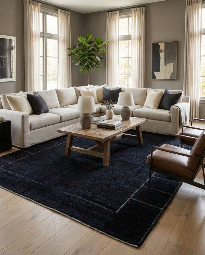 9' 5 x 12' Hand Knotted Moroccan Wool Rug