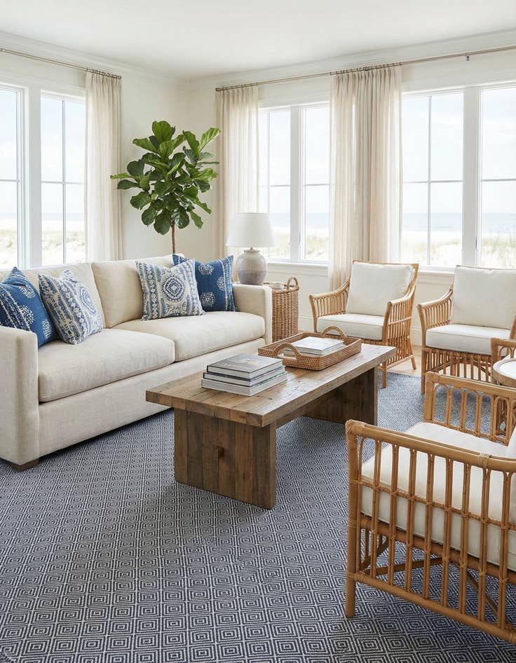 Detail image of 10' x 14' 1  Hand Woven Geo Trellis Flatweave Rug