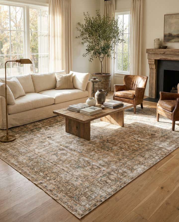 9' 6 x 12' 8 Hand Knotted Ultra Vintage Persian Wool Rug