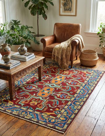 3' 4 x 4' 10 Hand Knotted Balouch Rug