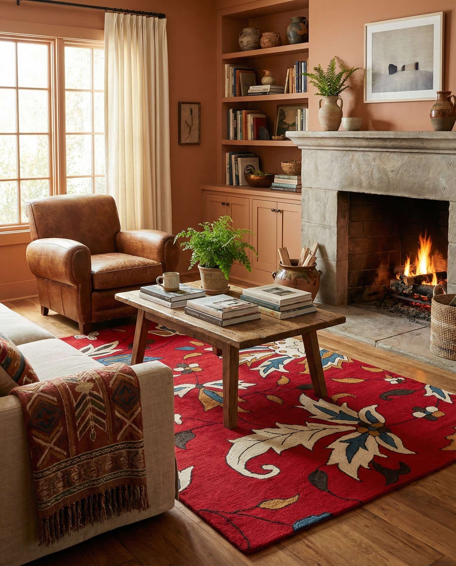 5' x 8' Agra Wool Rug