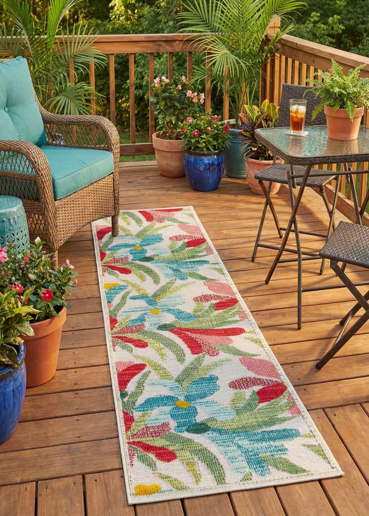 2' x 8' Easy-Clean Casablanca Indoor / Outdoor Runner Rug