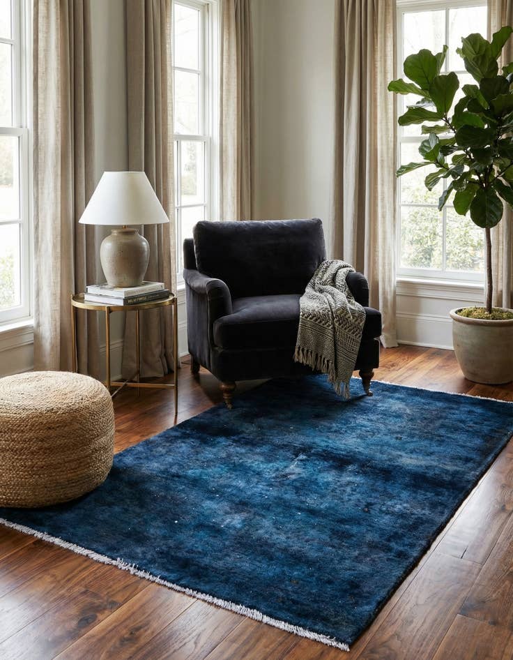 Detail image of 2' 6 x 4' 6  Hand Knotted Ultra Vintage Persian Wool Rug