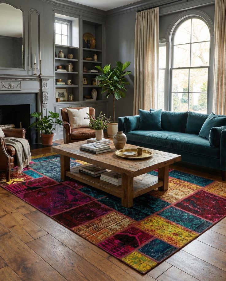 Detail image of 5' 10 x 8' 2 Hand Knotted Ultra Vintage Persian Wool Rug
