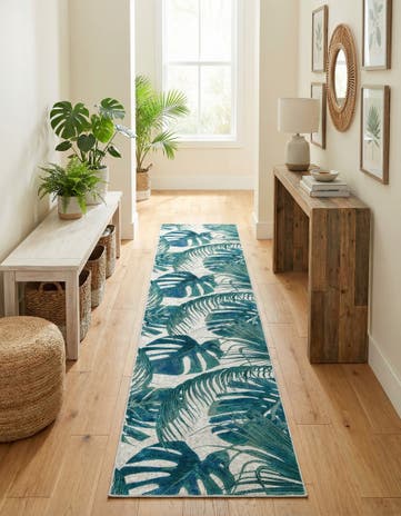Ivory Blossom Runner Rug