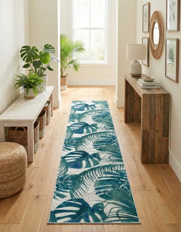 Ivory Blossom Runner Rug