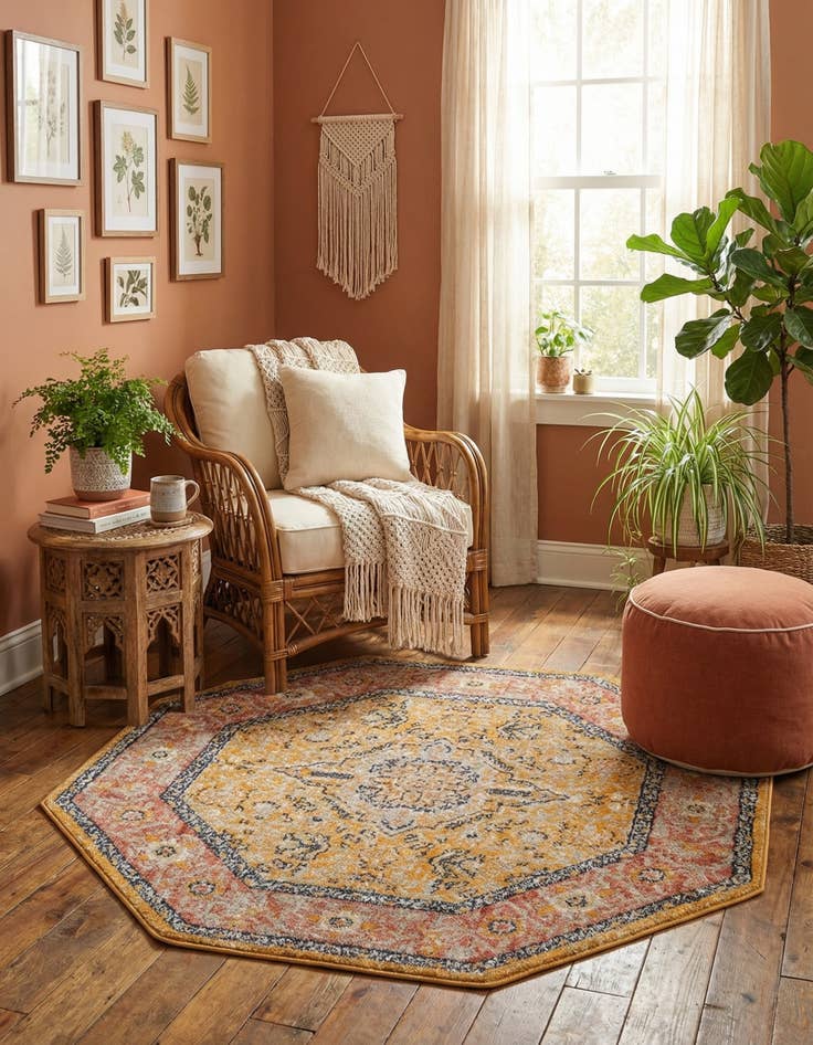 Detail image of 4' x 4' Lola Octagon Rug