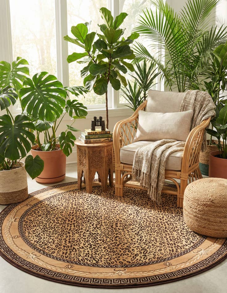 Detail image of 10' x 10' Safari Round Rug
