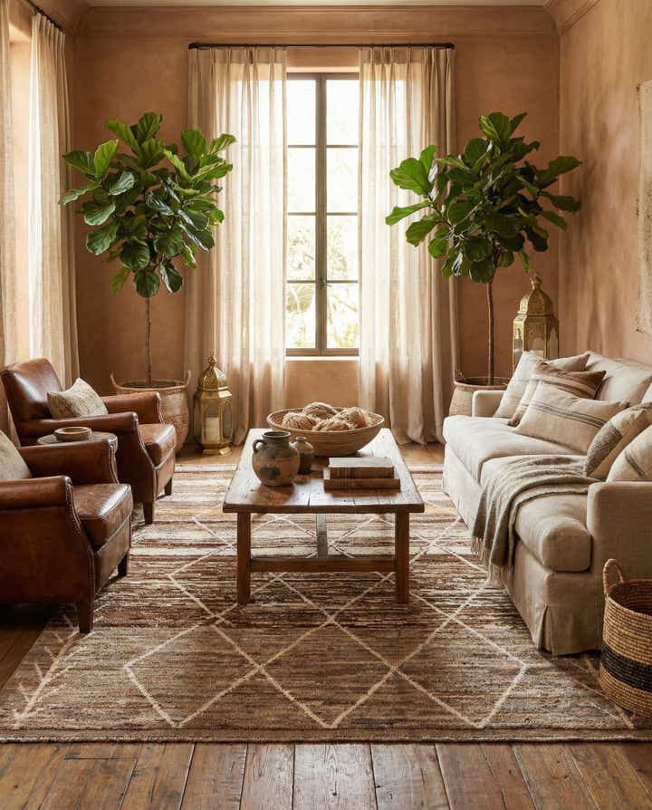 6' 5 x 9' 10 Hand Knotted Moroccan Wool Rug