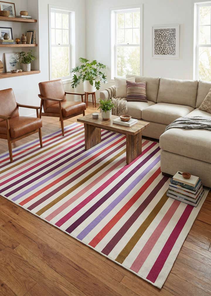 9' x 12' Easy-Clean Ribbon Indoor / Outdoor Rug