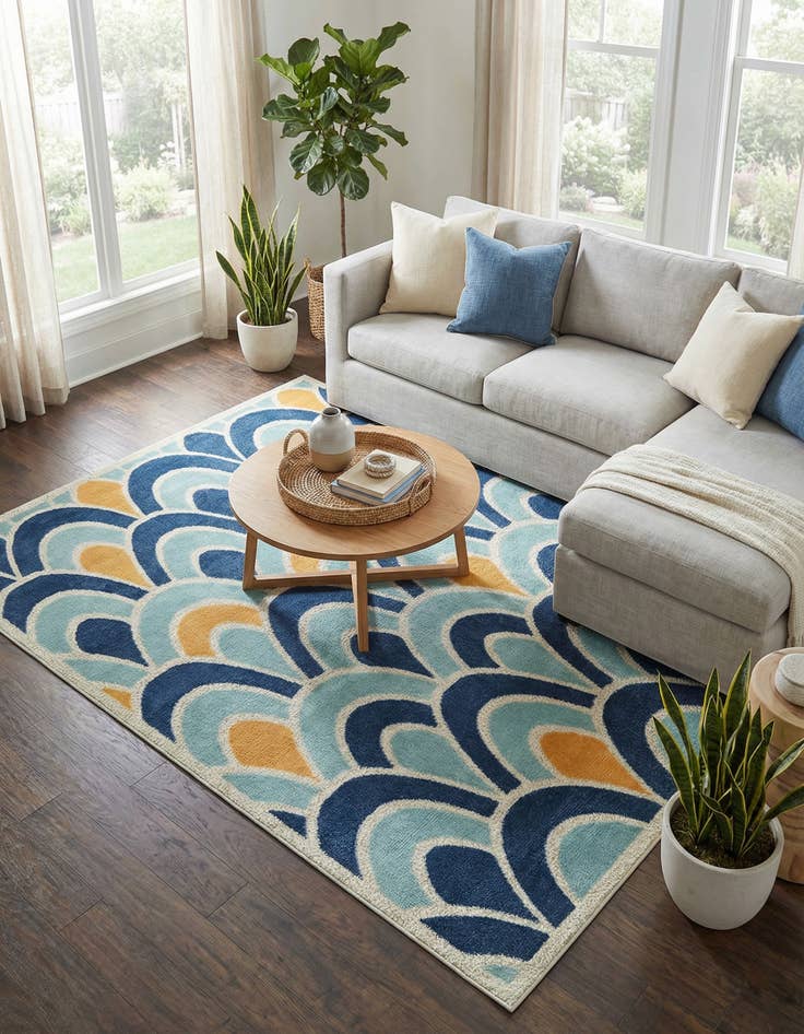 Detail image of  7' 10 x 10'  Washable Belize Indoor / Outdoor Rug