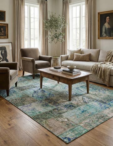 5' 6 x 8' Hand Knotted Ultra Vintage Persian Wool Rug