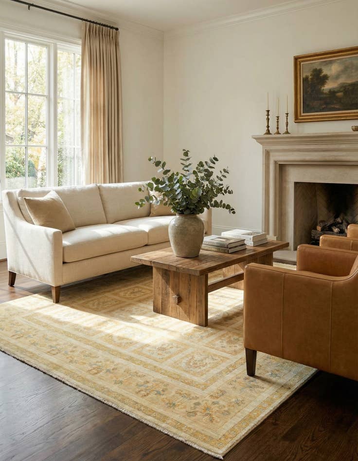 Detail image of 5' 7 x 8' 3  Hand Knotted Ariana Ziegler Oriental Rug