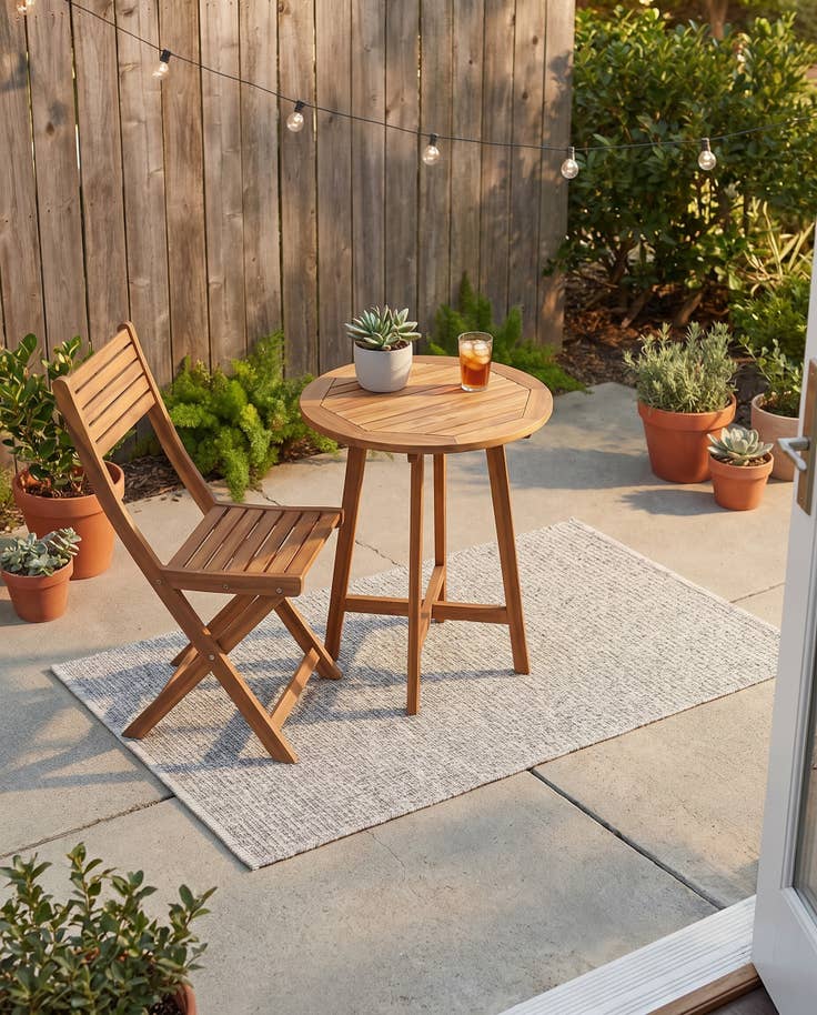 Detail image of 3' x 5' 3 Easy-Clean Solid Indoor / Outdoor Rug