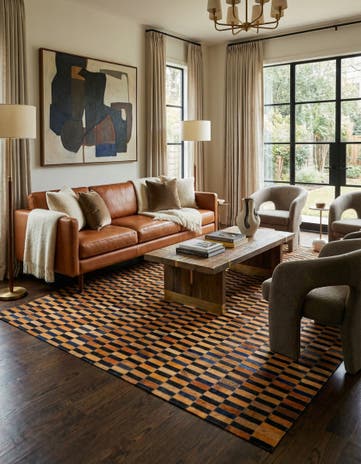 5' 1 x 7' 11 Cowhide - Patchwork Rug