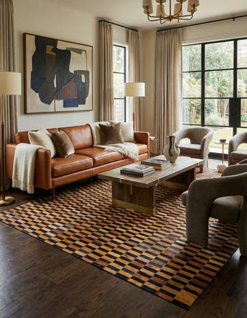 5' 1 x 7' 11 Cowhide - Patchwork Rug