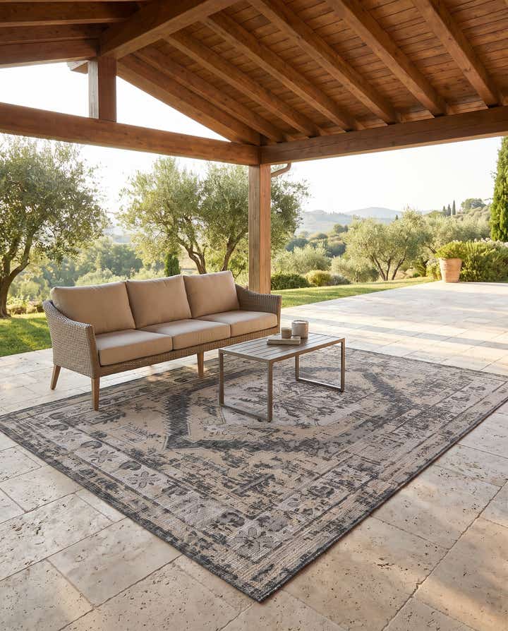 7' x 10' Easy-Clean Traditional Indoor / Outdoor Rug