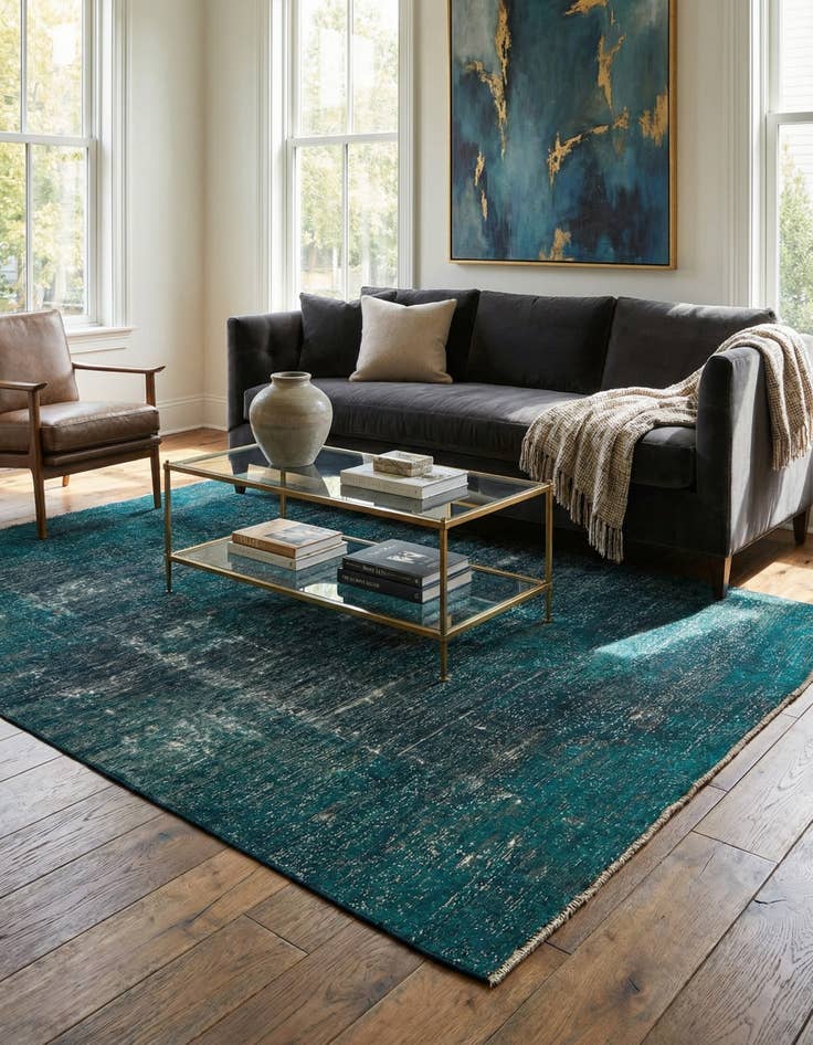 Detail image of  4' 11 x 8' 4  Hand Knotted Ultra Vintage Persian Wool Rug