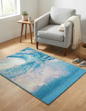 2' x 3' 1 Easy-Clean Modern Indoor / Outdoor Rug