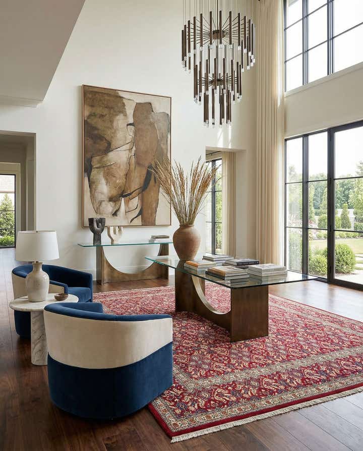 9' 3 x 12' 6 Tabriz Wool Rug