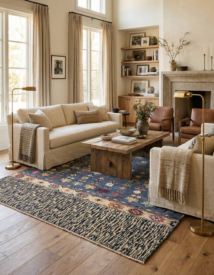 Detail image of 5' 4 x 8' 5  Hand Knotted Darya Rug