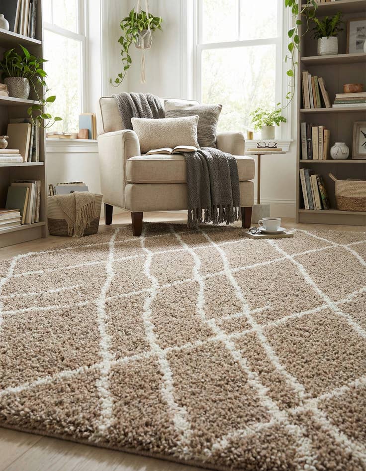 Detail image of  5' 3 x 8' Soft Touch Shag Rug