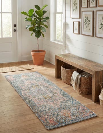 2' 2 x 6' 1 Hand Woven Chenille Jute Runner Rug