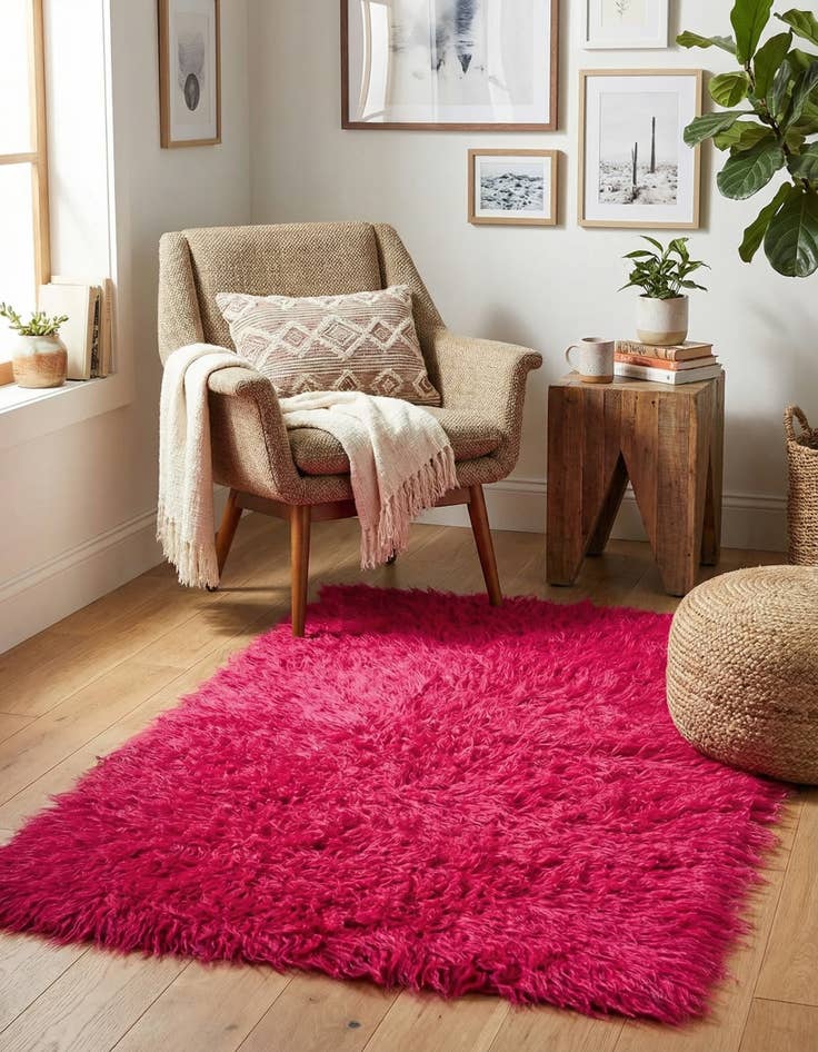 Detail image of 2' 3 x 4' 1  Hand Knotted Moroccan Wool Rug