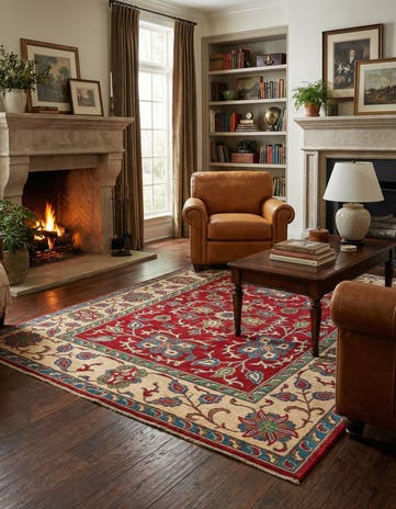 5' 7 x 8' Hand Knotted Kazak Rug