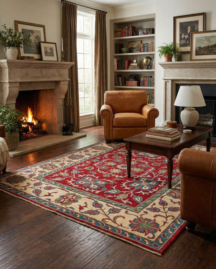 5' 7 x 8' Hand Knotted Kazak Rug